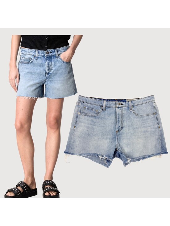 rag & bone Pants - Rag & Bone Dre Low Rise Denim Shorts Jade Wash 31